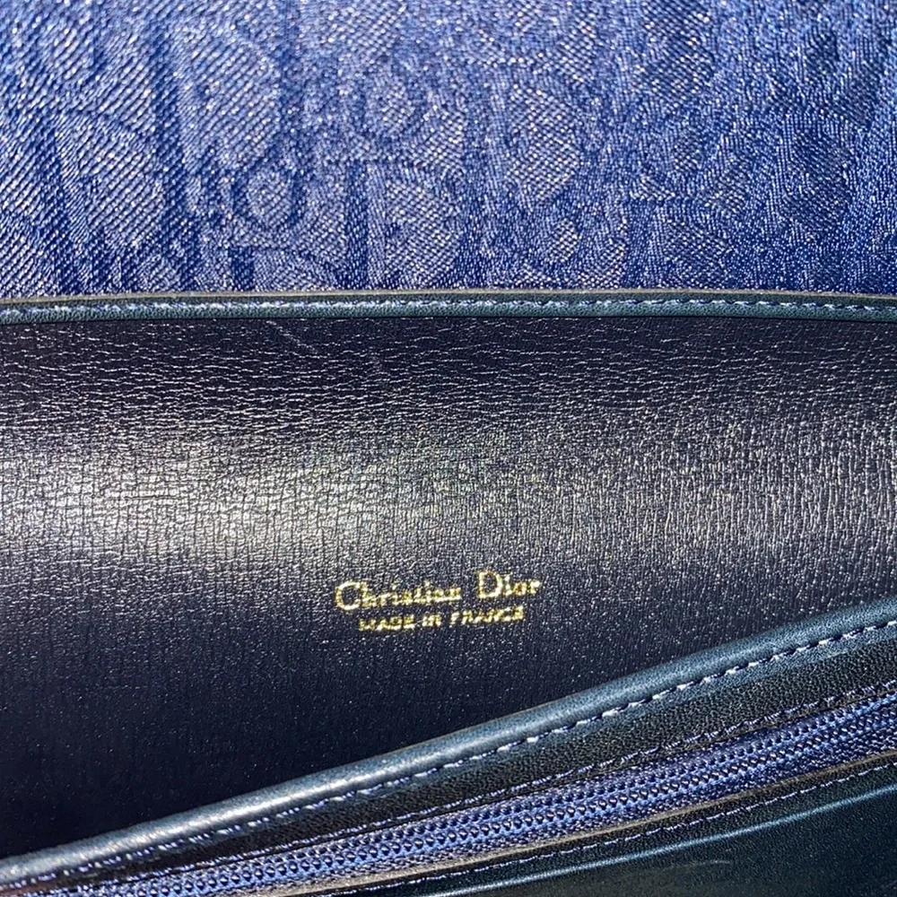 Christian Dior Long Wallet Blue Vintage - Picture 5 of 11